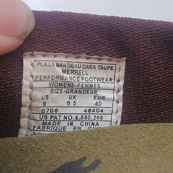 Merrell Plaza Bandeau Mary Jane Sz 9 Women Brown Wedge Taupe Suede Leather - Picture 8 of 14